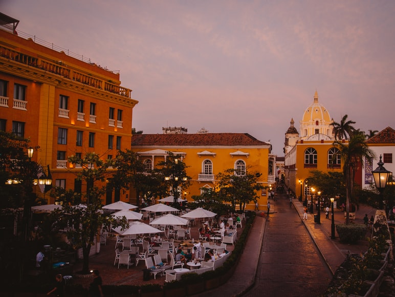 ruas de Cartagena,Colômbia- representa seguro viagem Cartagena