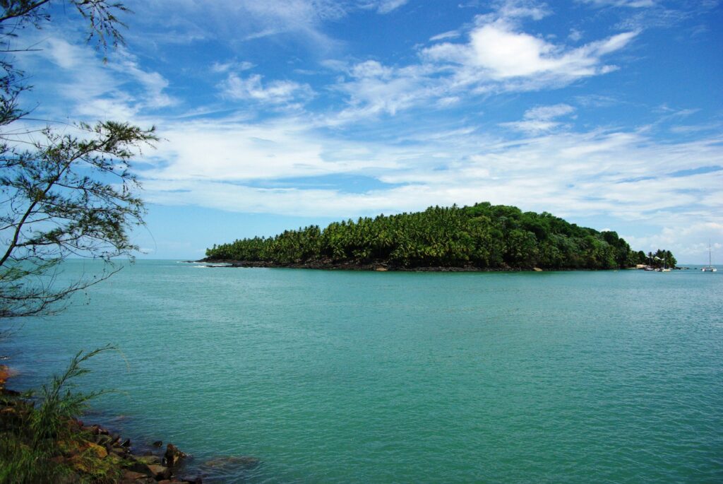 Ilha do diabo, Guina Francesa -representa o seguro Viagem para Guiana Francesa.