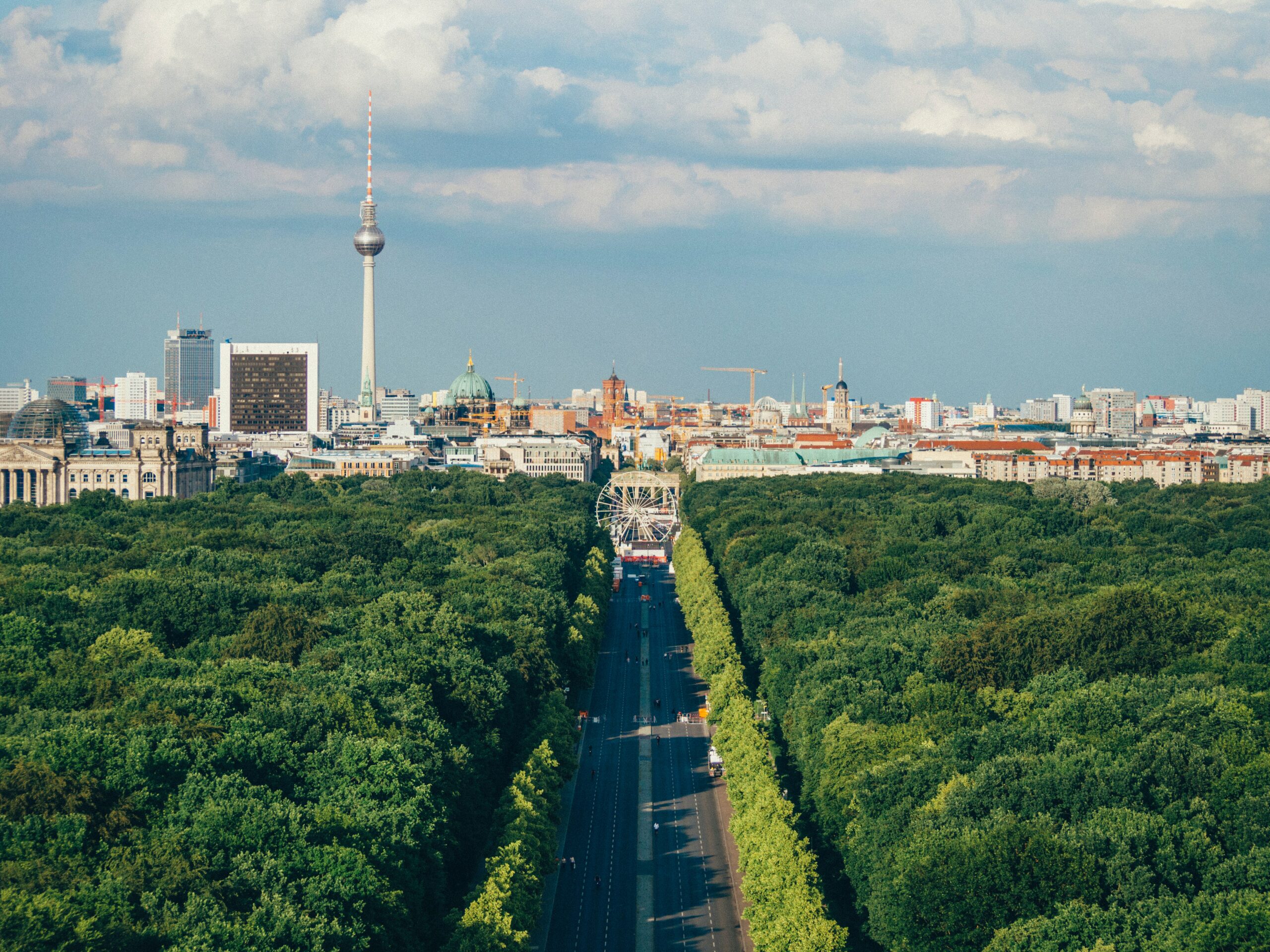 Vista panorâmica do Parque Großer Tiergarten Berlim.