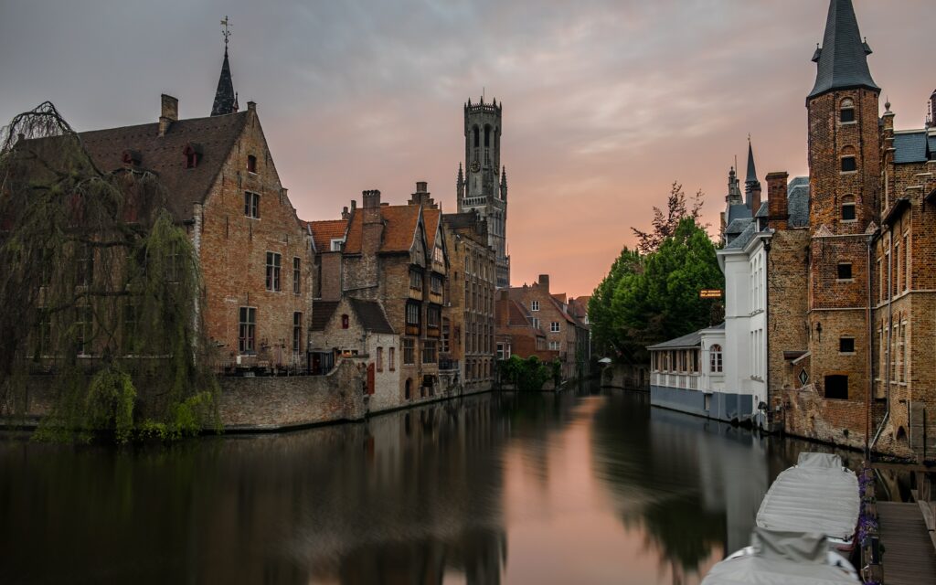 Vista da cidade de Bruges, Bélgica.